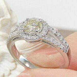 プラチナ pt900 リング　ダイヤモンド イエローダイヤモンド Pt900 0.80ctUP ダイヤモンド リング ジュエリー 大粒 light yellow