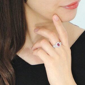 Pt900 ペアシェイプ ルビー ダイヤモンド リング プラチナ 婚約