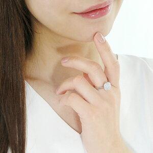 プラチナ pt900 0.5ctUP 0.5カラット ダイヤモンド リング PT 指輪 ダイヤ ダイア サークル ラウンド pave パヴェ プレゼント 婚約 結婚 送料無料 FYR0564の画像