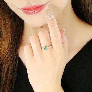 Pt900 グリーン ガーネット ダイヤモンド リング 指輪 プラチナ ダイヤ