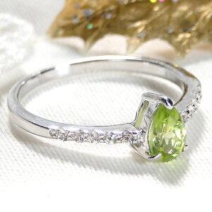 Pt900 ペリドット ダイヤモンド リング 指輪 プラチナ ダイヤ 送料無料
