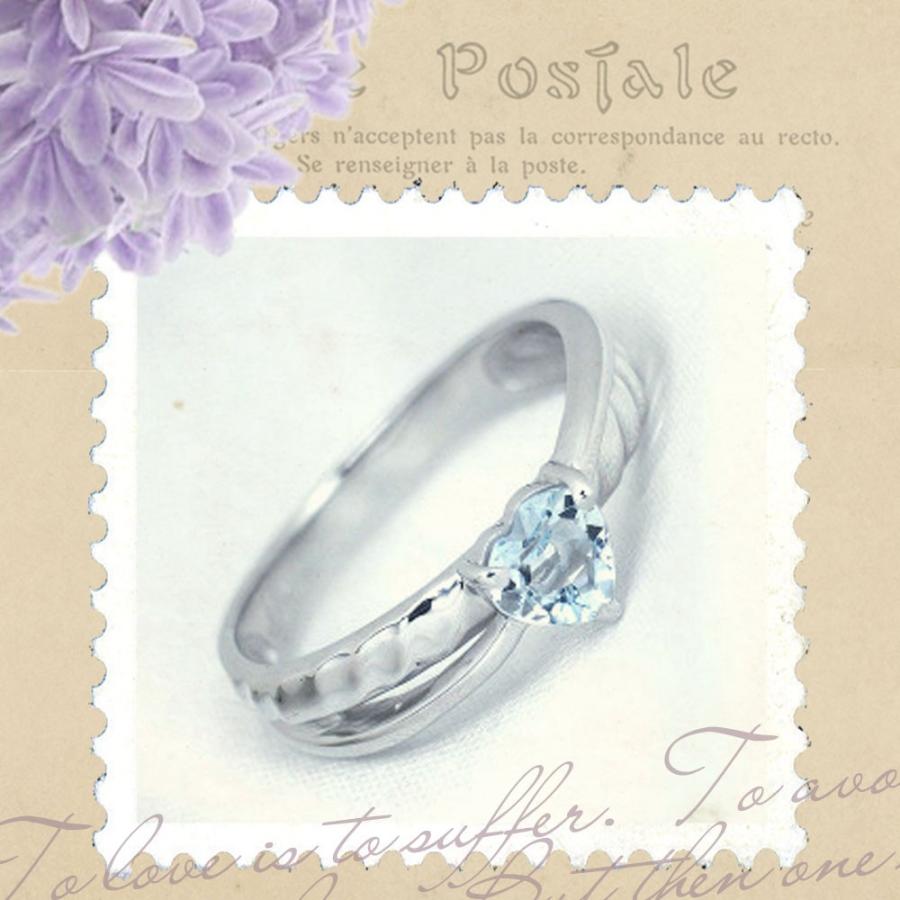 アクアマリン レディース リング メンズ シルバー925 指輪 シンプル