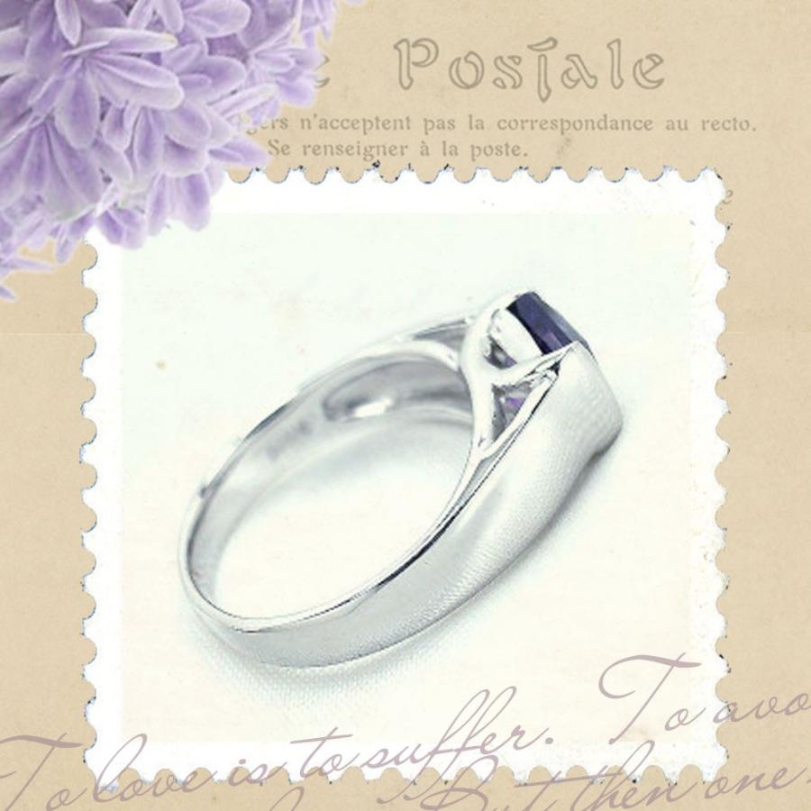 アメジスト リング シルバー925 レディース メンズ ボリューム