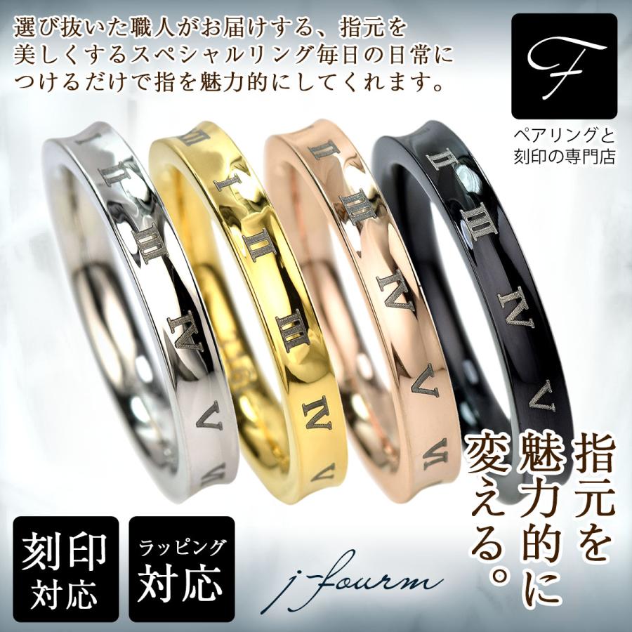 サージカル リング ステンレス アレルギー対応 ローマ数字 レディース