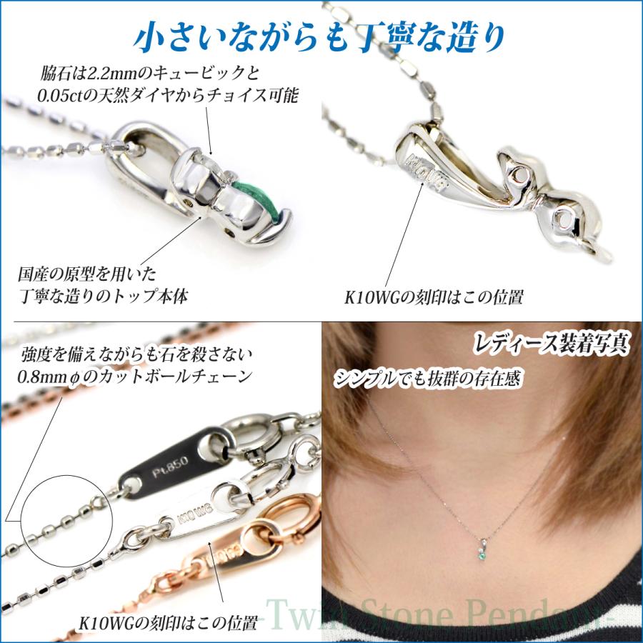 エメラルド ネックレス ペンダント トップ レディース メンズ K10