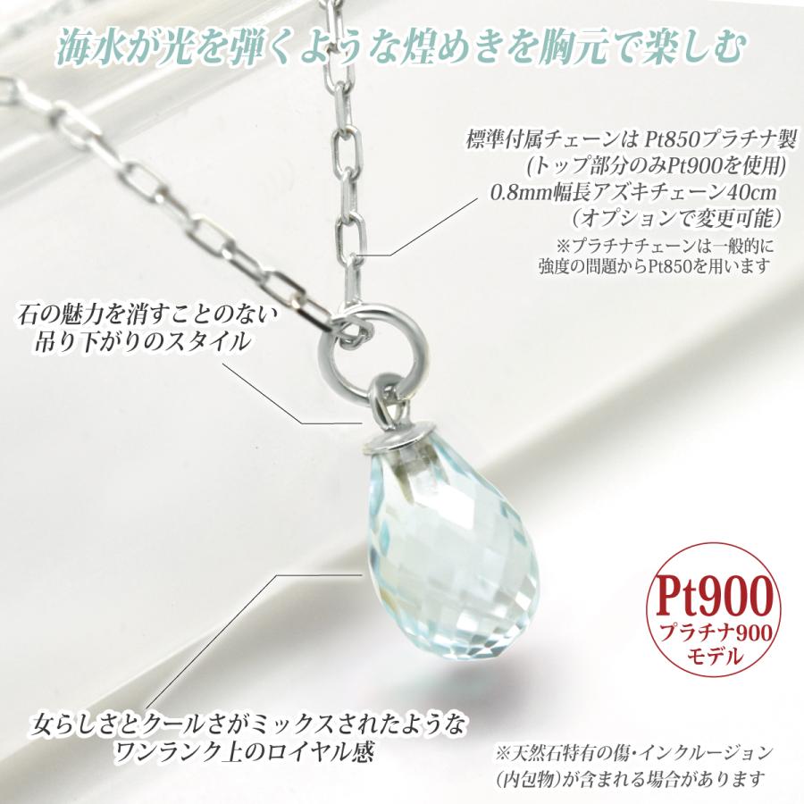 pt900 ミルキーアクアマリン ペンダントトップ 【公式通販】