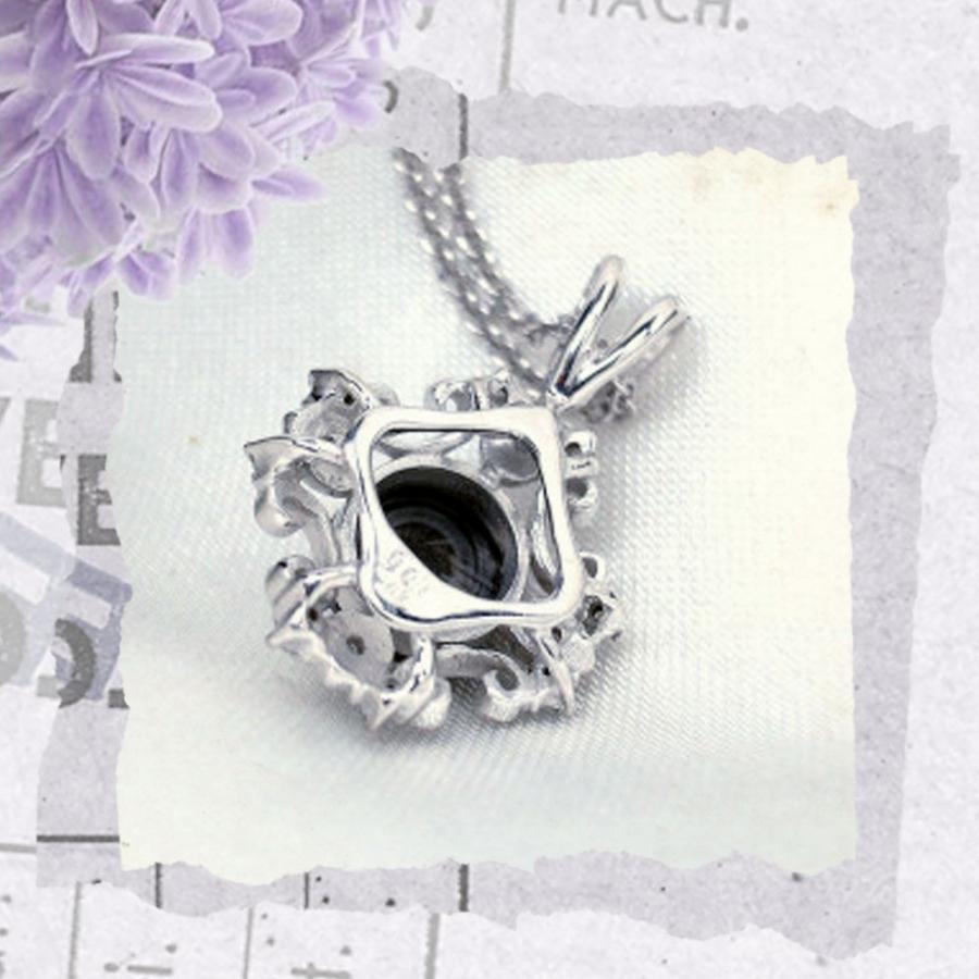 シルバー925ブラックダイヤ　ネックレスのトップ シルバー925 ブラック ダイヤモンド レディース メンズ