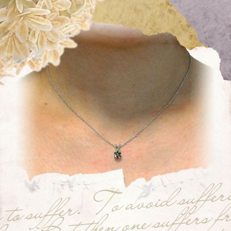 シルバー925ブラックダイヤ ネックレスのトップ