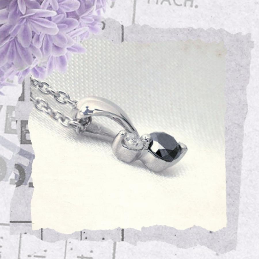 シルバー925 ブラック ダイヤモンド レディース メンズ ネックレス