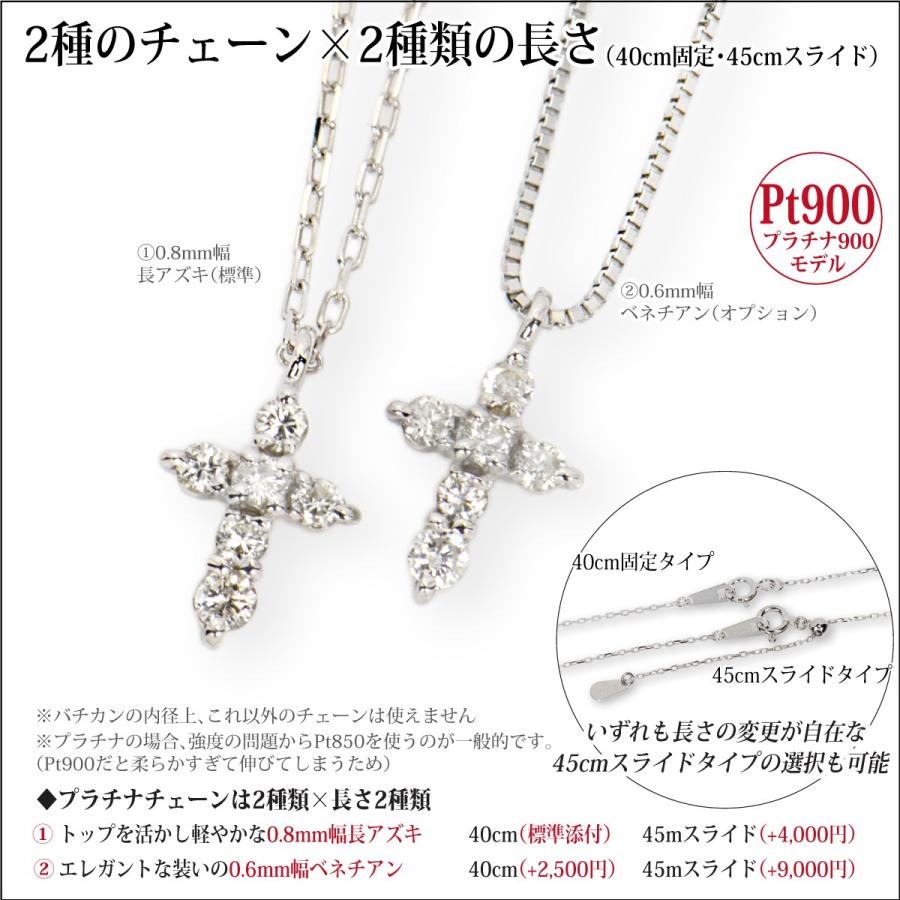 プラチナ Pt900 0.10ct ダイヤモンド レディース メンズ クロス 十字架 