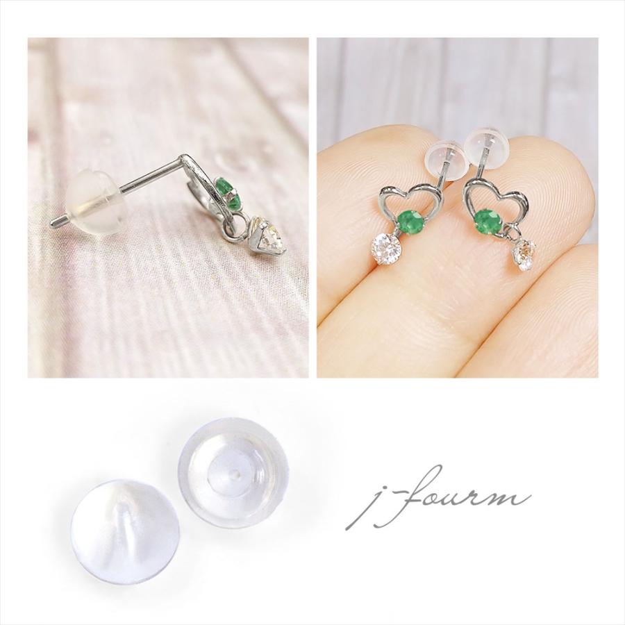 エメラルド ピアス 5月 誕生石 キュービックジルコニア プラチナ pt900