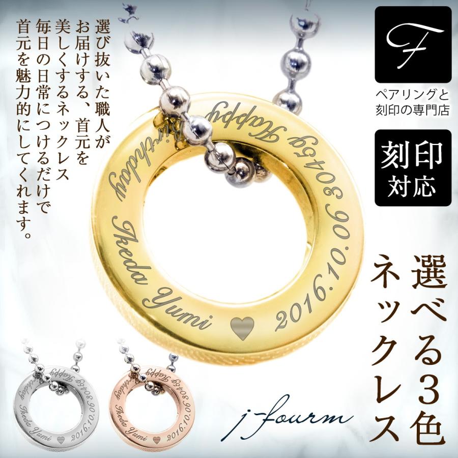 ネックレス 刻印 ステンレス ペンダントトップ サークル小 金属アレルギーに優しいfourm クリスマス｜j-fourm