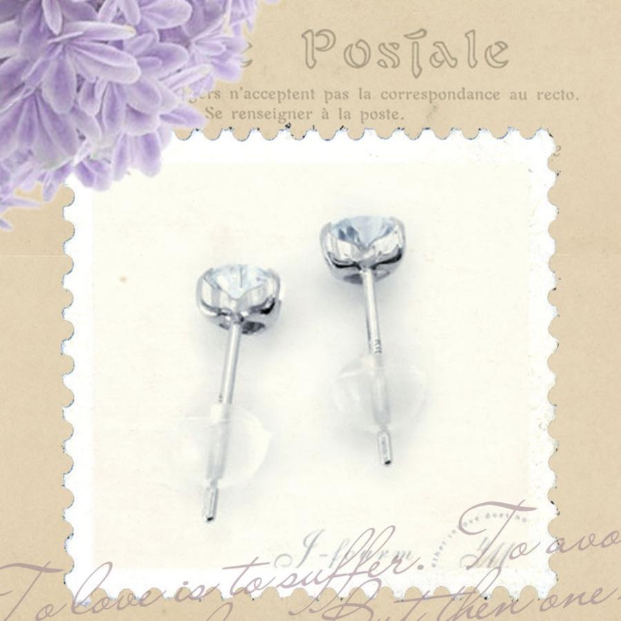 プラチナ ハート ピアス レディース メンズ ラップドinハート