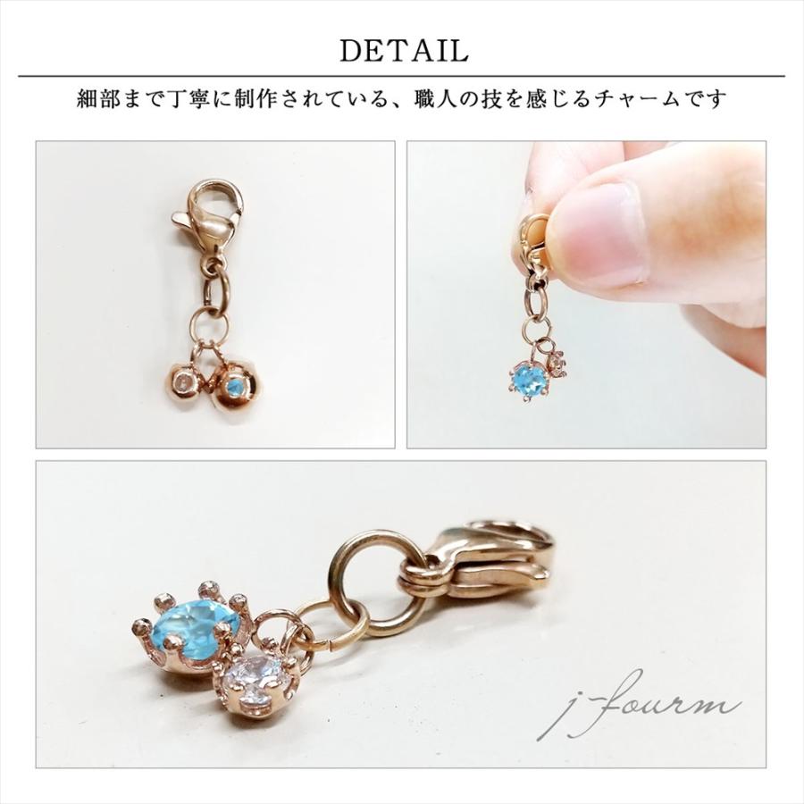 ブルートパーズ マスク チャーム ピンクゴールド ステンレス パーツ