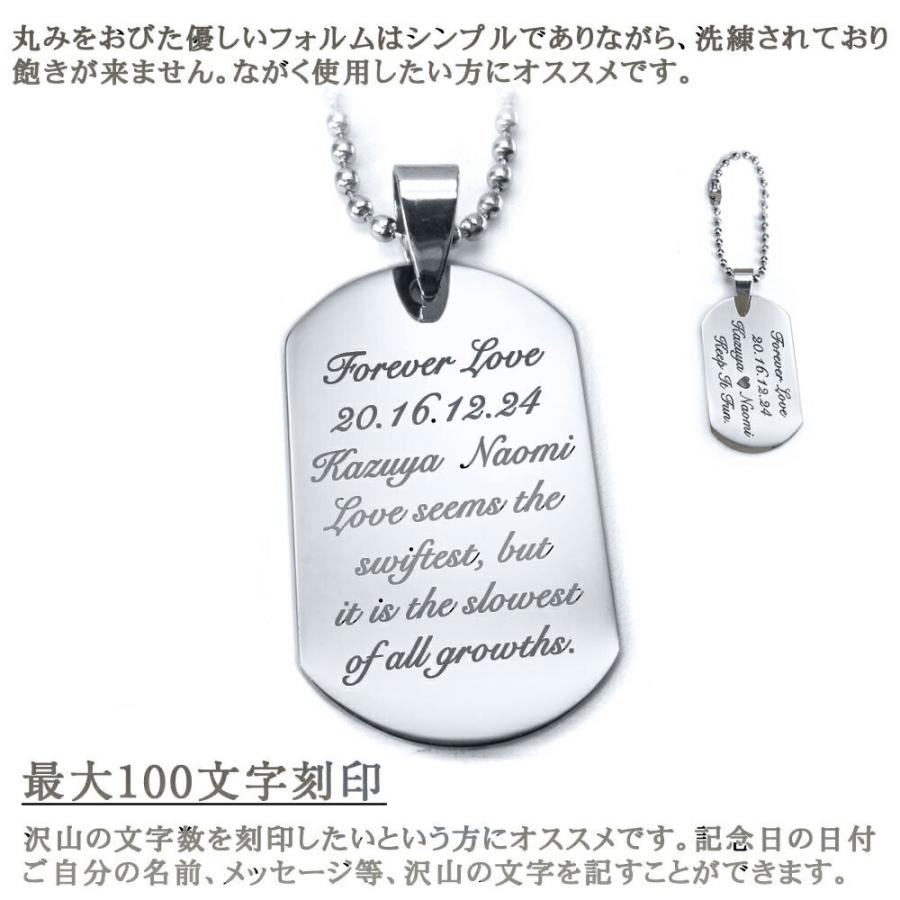 ドッグタグ ネックレス ステンレス 刻印 バチカン付き 1個 メンズ