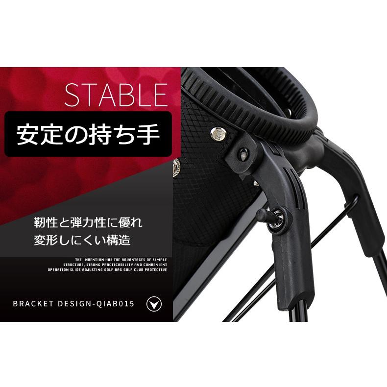 スタンド式クラブケース セルフスタンド ゴルフ収納バッグ ワンタッチ