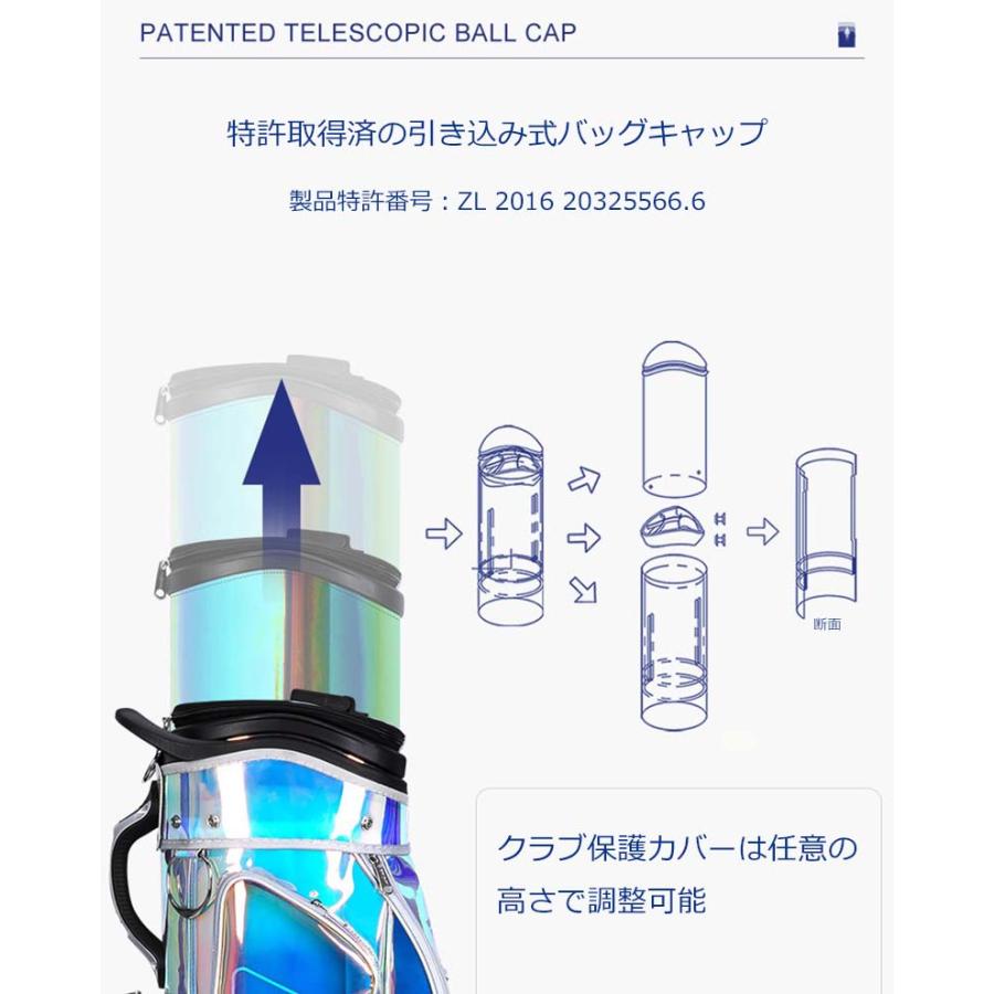 キャディバッグ 4輪キャスター ポータブルゴルフバッグ PGM メンズ