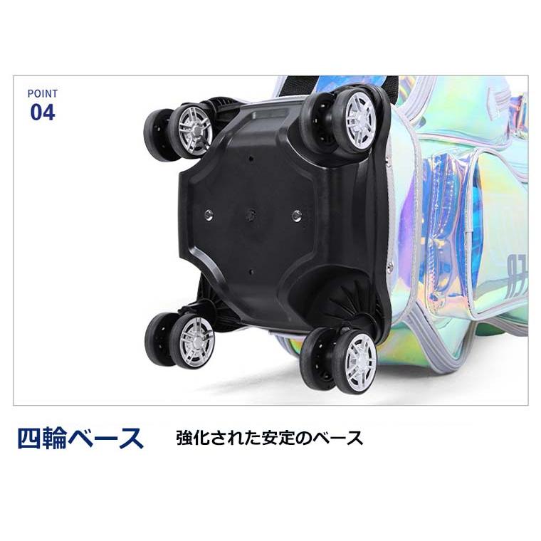 PGM ゴルフバッグ キャスター付き グリーン 防水仕様 数回使用 中古美品 118gcc06-11.jpg