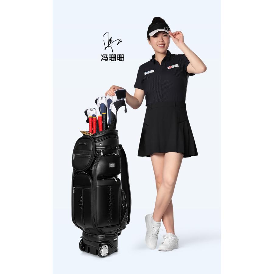 キャディバッグ 2輪キャスター ポータブルゴルフバッグ PGM メンズ