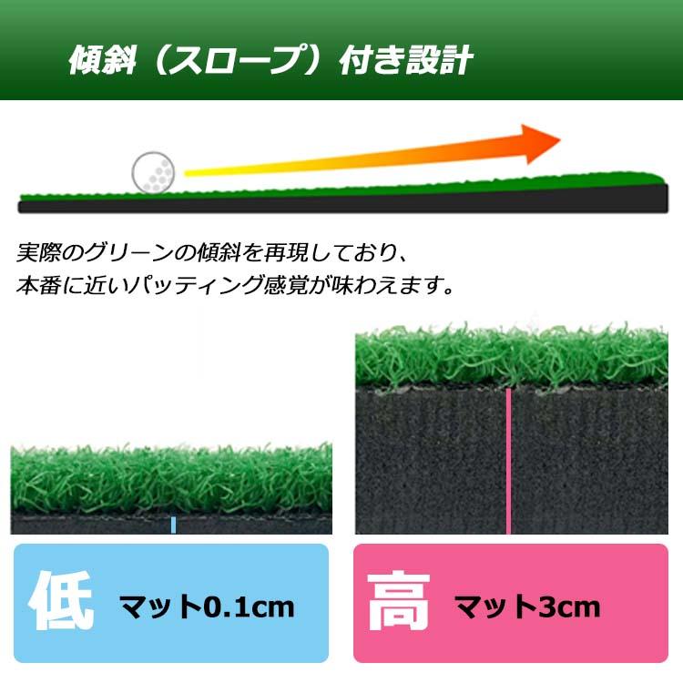 大型ゴルフパターマット パター 練習 パット BIG 傾斜付き 118gpp03
