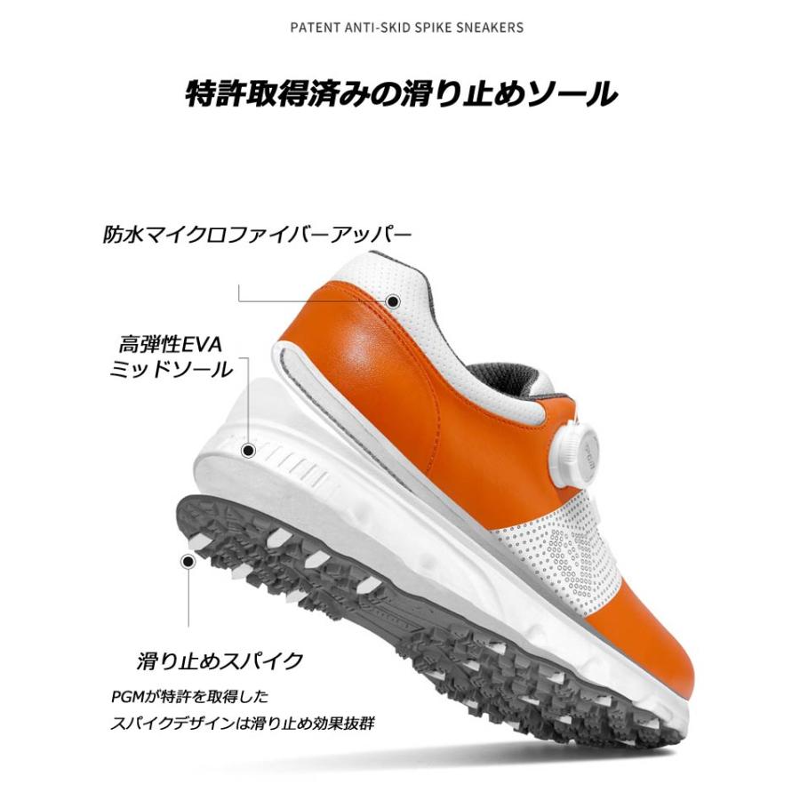 ゴルフシューズ PGM ダイヤル式 BOA スパイクレス スニーカータイプ
