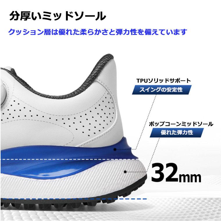 ゴルフシューズ PGM ダイヤル式 スパイクレス スニーカータイプ メンズ