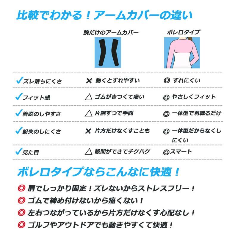アームカバー 接触冷感 ゴルフウェア レディース 日焼け防止 隙間焼け