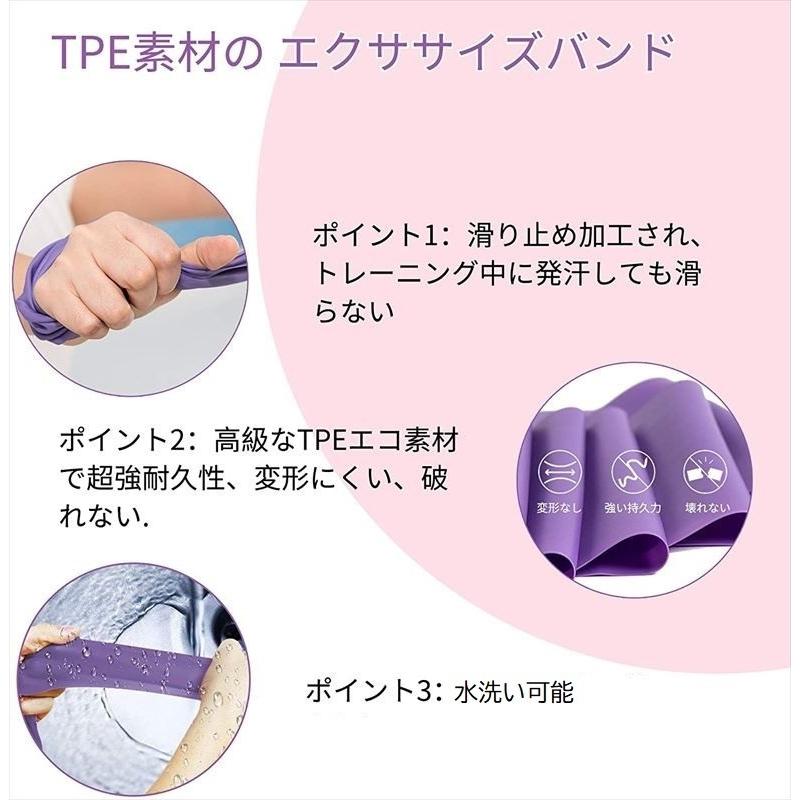 ストレッチバンド エクササイズ バンド チューブ 筋トレ トレーニング