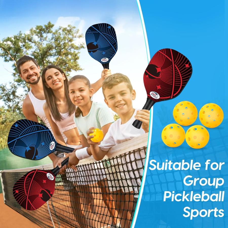 ピックルボールネットセット 公式サイズ パドル4本 ボール付 172pcb03