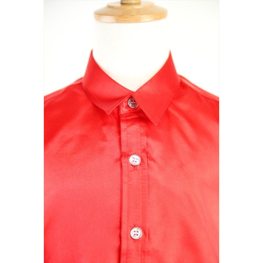 サテンシャツ 半袖 子供 キッズ 4色 ワイシャツ ドレスシャツ