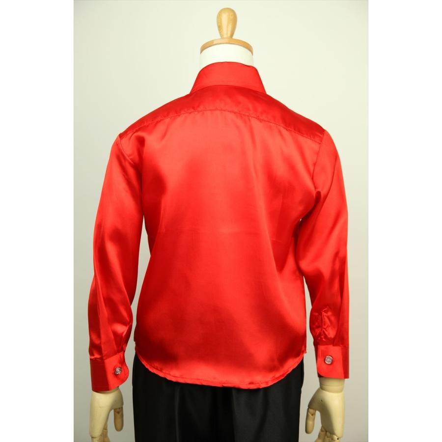 【新品未使用】Kith サテン セットアップ 赤 M サテンシャツ キッズ 子供 12色 発表会 男女兼用27csh01w 訳あり 600円