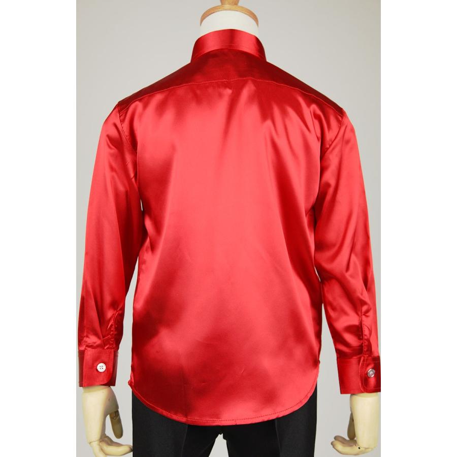 【新品未使用】Kith サテン セットアップ 赤 M サテンシャツ 訳あり キッズ 子供 ストレッチ生地 12色 100cm〜150cm