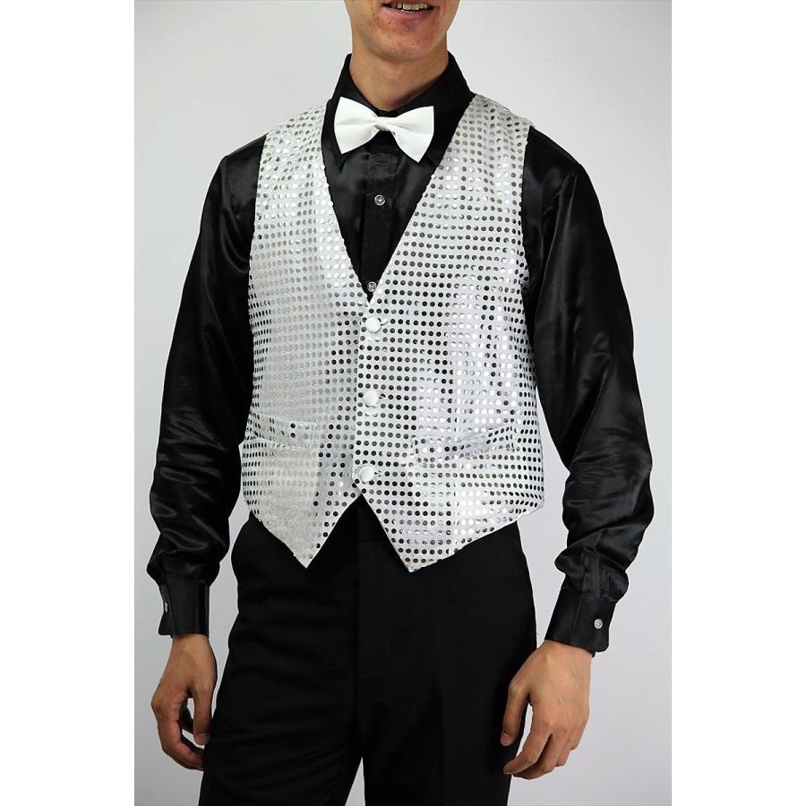 ベスト スパンコール 蝶ネクタイとの2点セット 忘年会 新年会