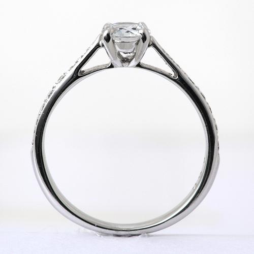 婚約指輪 安い プラチナ ダイヤモンド リング 0.4カラット 鑑定書付