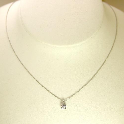 ダイヤモンド ネックレス プラチナ 一粒 0.6ct 鑑定書付 0.60ctup D 