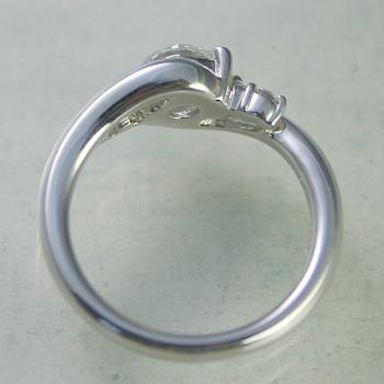 婚約指輪 シンプル ダイヤモンド プラチナ 0.2カラット 鑑定書付 0.23ct Fカラー SI2クラス EXカット GIA｜j-jewelry｜02