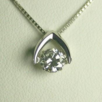 ダンシングストーン ダイヤモンド ネックレス 一粒 プラチナ 0.7カラット 鑑定書付 0.71ct Dカラー VS2クラス 3EXカット GIA