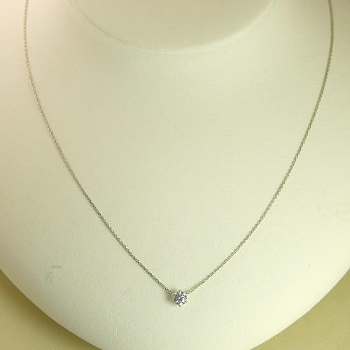 ダイヤモンド ネックレス プラチナ 一粒 0.3ct 鑑定書付 0.33ct D