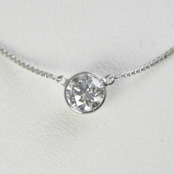 ダイヤモンド ネックレス プラチナ 一粒 0.2ct 鑑定書付 0.223ct D 