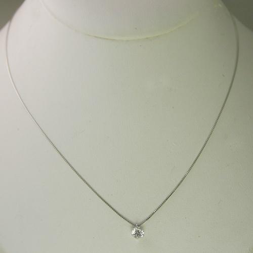 ダイヤモンド ネックレス プラチナ 一粒 0.2ct 鑑定書付 0.222ct F 