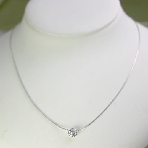 ダイヤモンド ネックレス プラチナ 一粒 0.5ct 鑑定書付 0.509ct D