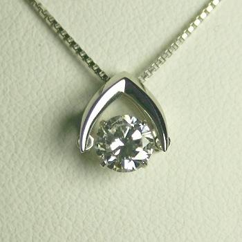 ダンシングストーン ダイヤモンド ネックレス 一粒 0.6ct 鑑定書付 