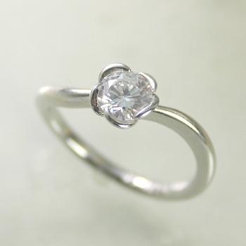 婚約指輪 安い プラチナ ダイヤモンド リング 0.4カラット 鑑定書付 0.411ct Eカラー VS1クラス 3EXカット H&C CGL