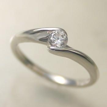 婚約指輪 シンプル プラチナ ダイヤモンド 0.3カラット 鑑定書付 0.30ct Dカラー SI2クラス 3EXカット GIA
