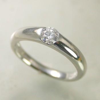 婚約指輪 安い ダイヤモンド プラチナ 0.5カラット 鑑定書付 0.59ct D