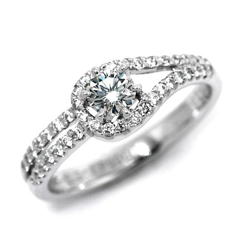 婚約指輪 プラチナ ダイヤモンド リング 0.3カラット 鑑定書付 0.312ct 