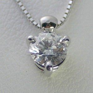 Ptダイヤモンドペンダントネックレス 1.012ct 1粒CGL鑑定