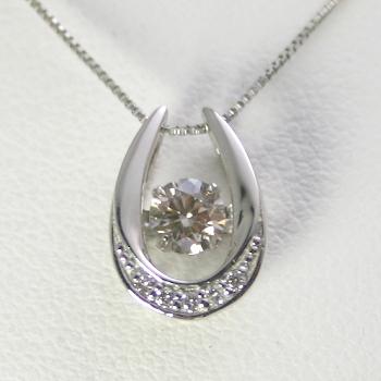 Ptダイヤモンドペンダントネックレス 1.012ct 1粒CGL鑑定