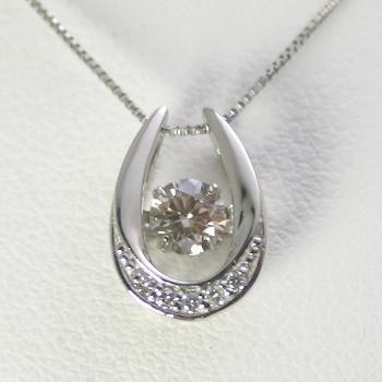 ダイヤモンド ネックレス 一粒 プラチナ 0.3カラット 鑑定書付 0.34ct