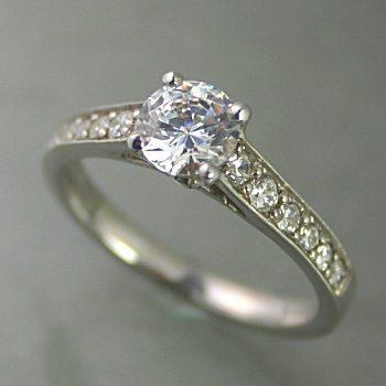 婚約指輪 エンゲージリング ダイヤモンド 0.5カラット プラチナ 鑑定書付 0.54ct Dカラー SI1クラス 3EXカット GIA 22145-1892 HKER*0.5